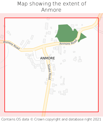 Map showing extent of Anmore as bounding box