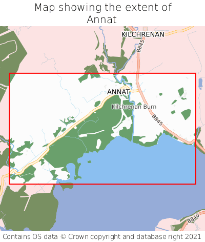 Map showing extent of Annat as bounding box