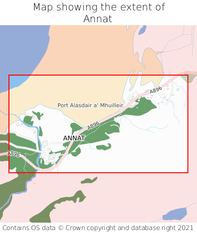 Map showing extent of Annat as bounding box