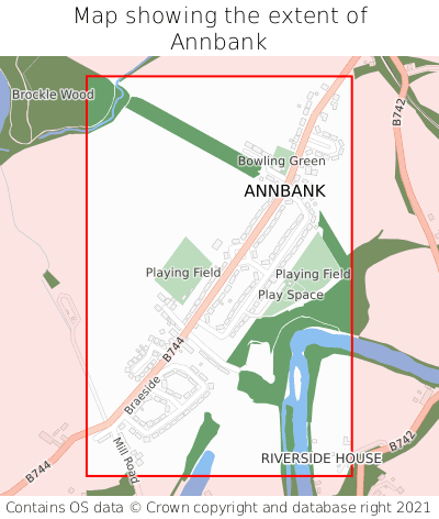 Map showing extent of Annbank as bounding box