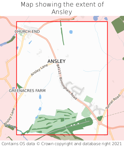 Map showing extent of Ansley as bounding box