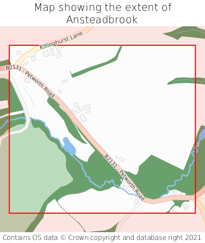 Map showing extent of Ansteadbrook as bounding box