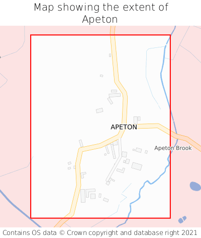Map showing extent of Apeton as bounding box