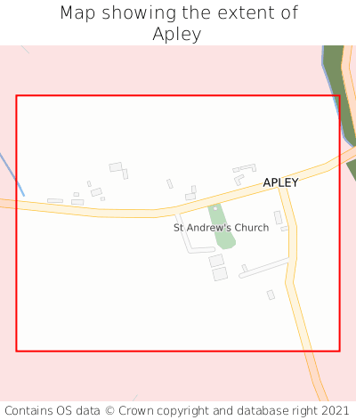 Map showing extent of Apley as bounding box