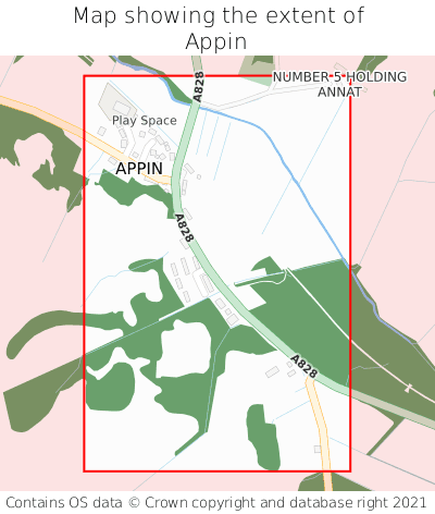 Map showing extent of Appin as bounding box