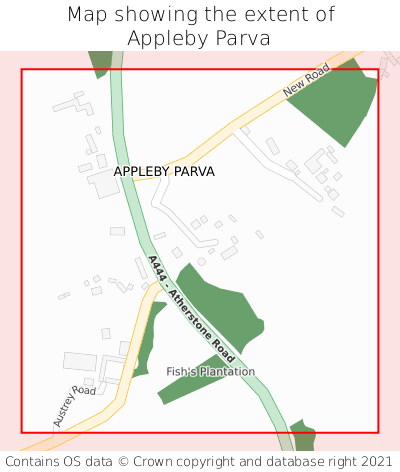 Map showing extent of Appleby Parva as bounding box