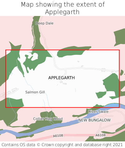 Map showing extent of Applegarth as bounding box