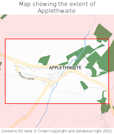 Map showing extent of Applethwaite as bounding box