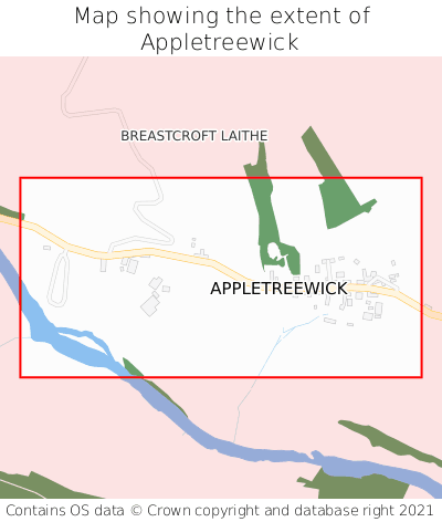 Map showing extent of Appletreewick as bounding box