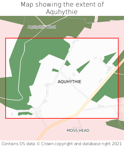 Map showing extent of Aquhythie as bounding box