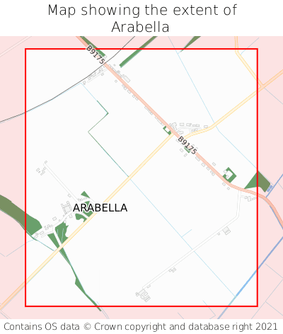 Map showing extent of Arabella as bounding box