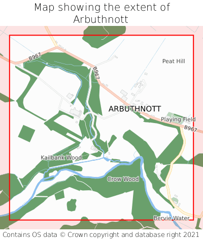 Map showing extent of Arbuthnott as bounding box