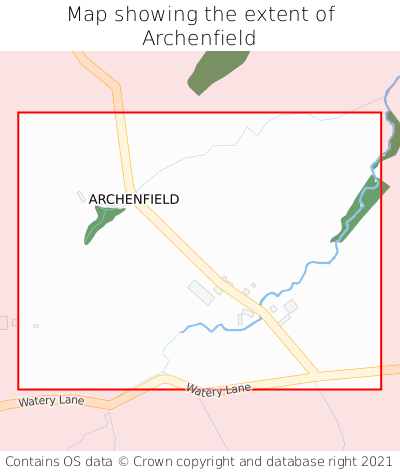 Map showing extent of Archenfield as bounding box