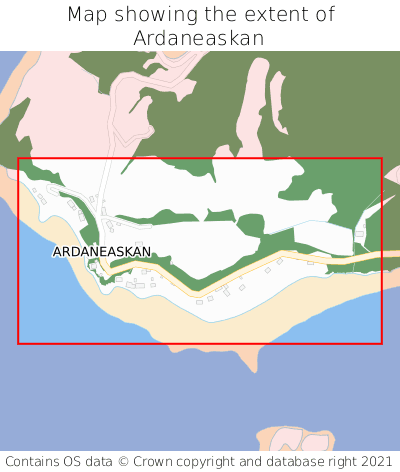 Map showing extent of Ardaneaskan as bounding box