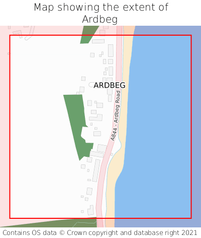 Map showing extent of Ardbeg as bounding box