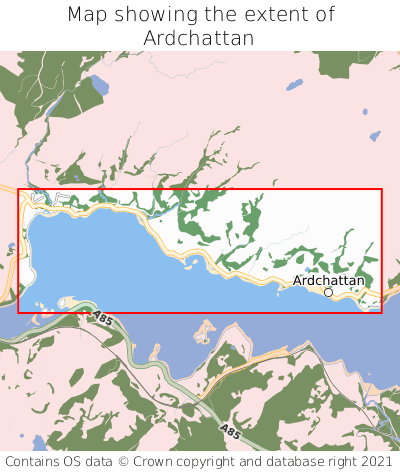 Map showing extent of Ardchattan as bounding box