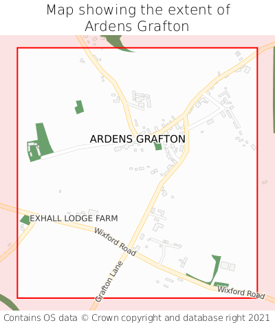 Map showing extent of Ardens Grafton as bounding box