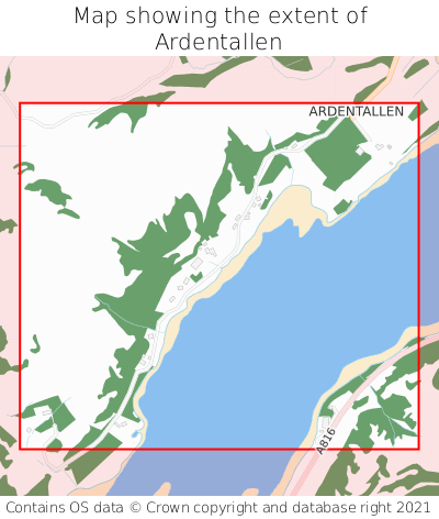 Map showing extent of Ardentallen as bounding box