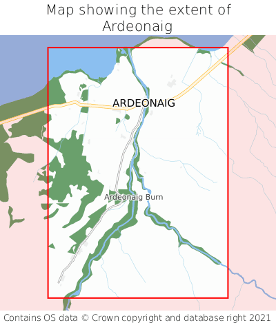 Map showing extent of Ardeonaig as bounding box