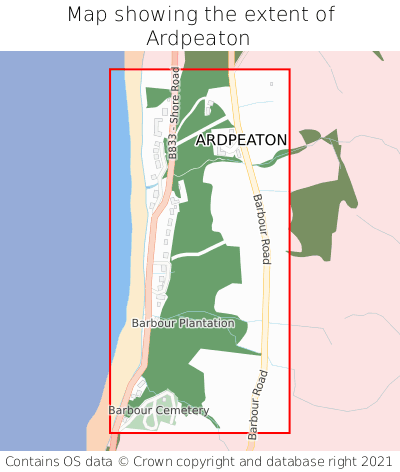 Map showing extent of Ardpeaton as bounding box