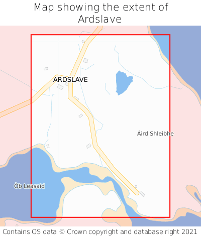 Map showing extent of Ardslave as bounding box