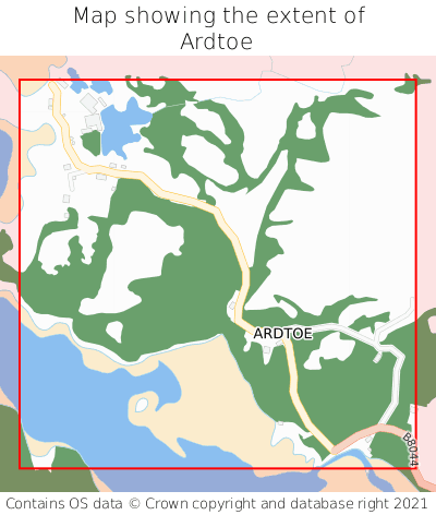 Map showing extent of Ardtoe as bounding box