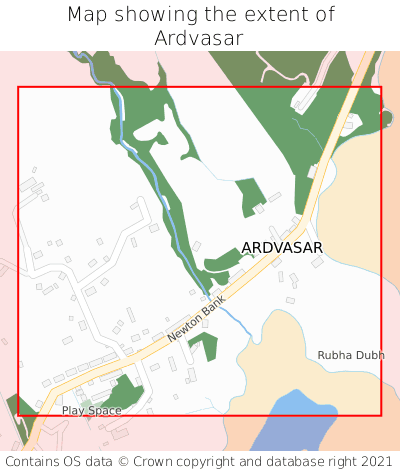 Map showing extent of Ardvasar as bounding box