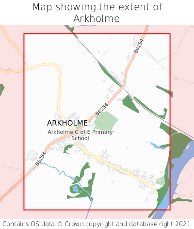 Map showing extent of Arkholme as bounding box