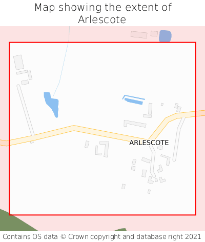 Map showing extent of Arlescote as bounding box