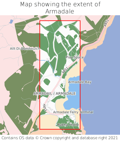 Map showing extent of Armadale as bounding box
