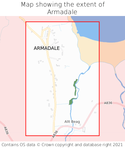 Map showing extent of Armadale as bounding box