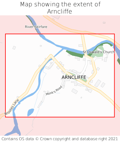 Map showing extent of Arncliffe as bounding box