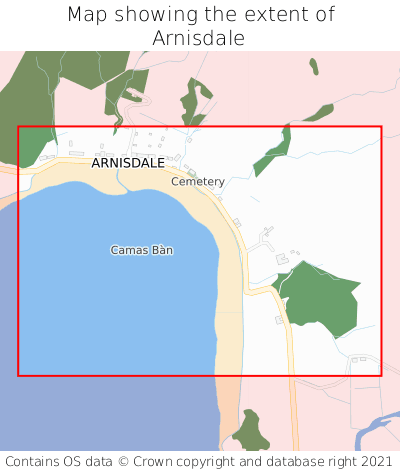 Map showing extent of Arnisdale as bounding box