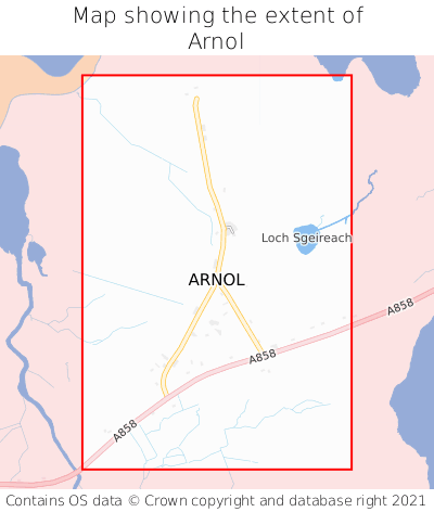 Map showing extent of Arnol as bounding box