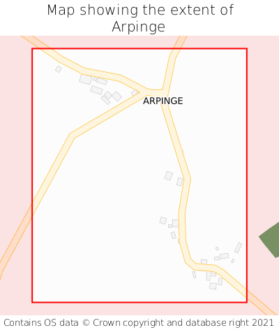 Map showing extent of Arpinge as bounding box