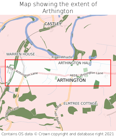 Map showing extent of Arthington as bounding box