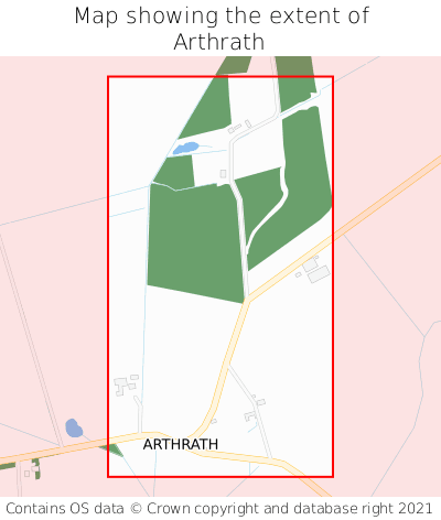 Map showing extent of Arthrath as bounding box