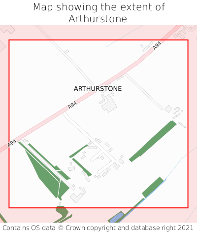 Map showing extent of Arthurstone as bounding box