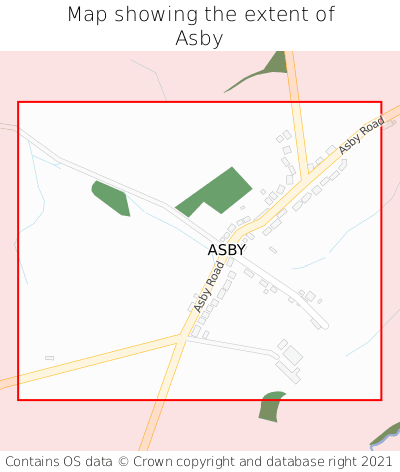 Map showing extent of Asby as bounding box