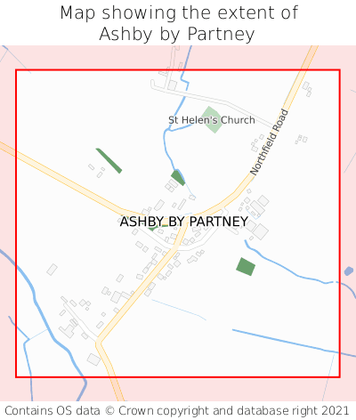 Map showing extent of Ashby by Partney as bounding box