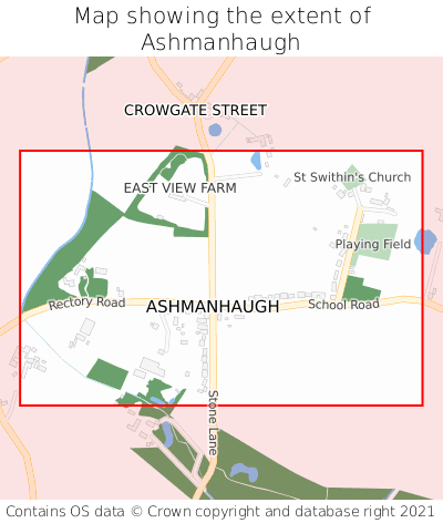 Map showing extent of Ashmanhaugh as bounding box