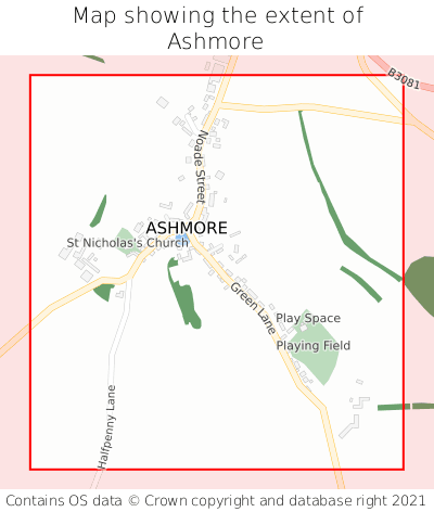 Map showing extent of Ashmore as bounding box
