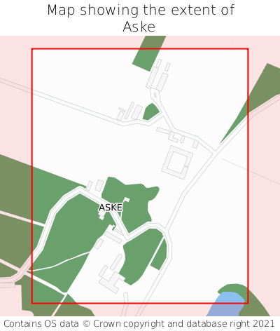 Map showing extent of Aske as bounding box