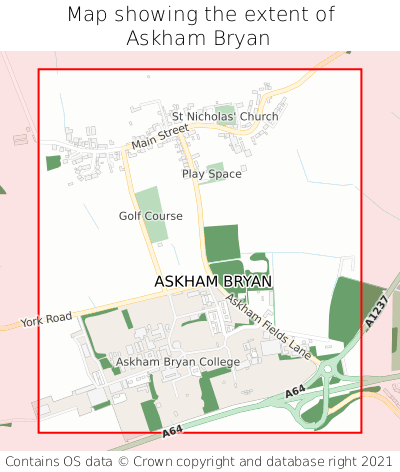 Map showing extent of Askham Bryan as bounding box
