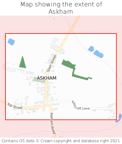 Map showing extent of Askham as bounding box