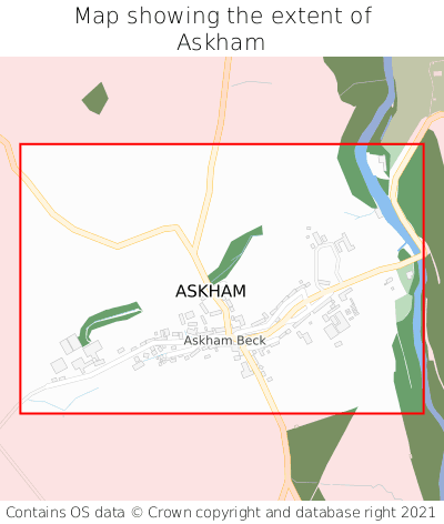 Map showing extent of Askham as bounding box