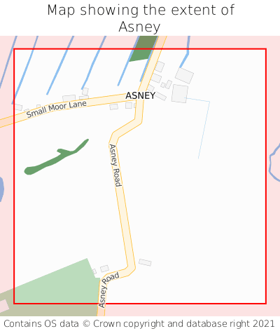 Map showing extent of Asney as bounding box