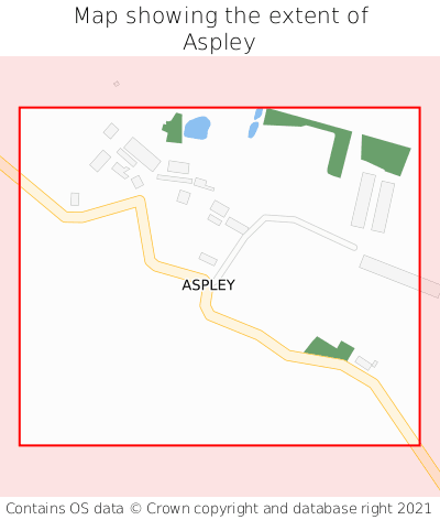 Map showing extent of Aspley as bounding box