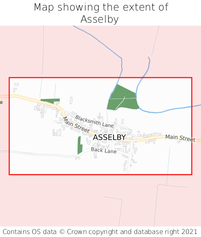 Map showing extent of Asselby as bounding box