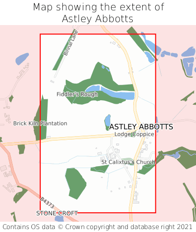 Map showing extent of Astley Abbotts as bounding box